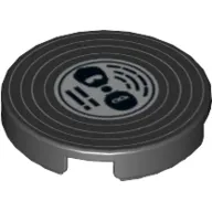 Tile Round 2 x 2 with Vinyl Record Print