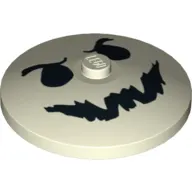 Dish 4 x 4 Inverted [Radar] with Black Ghost Face Print