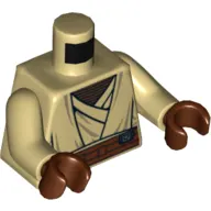 Torso Jedi Robe, Reddish Brown Undershirt and Belt Print (Agen Kolar), Tan Arms, Reddish Brown Hands