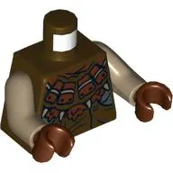 Torso Leather Armour Print, Dark Tan Arms, Reddish Brown Hands