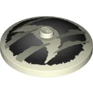 Dish 4 x 4 Inverted [Radar] with Crescent Moon and Clouds Print [9468]