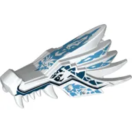 Creature Body Part, Dragon Head Upper Jaw with Medium Blue and Dark Blue Sections and Ice Spirit Print