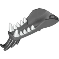 Creature Body Part, Dragon Head Lower Jaw with White Teeth and Black Spines Print