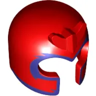 Helmet with Front Prongs and Wide Dark Purple Print (Magneto)