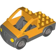 Duplo Truck Pickup Flatbed with Dark Bluish Gray Base