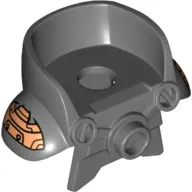 Minifig Neckwear Armour Space with Shoulder Protection and High Back with Copper Shoulder Plates Print