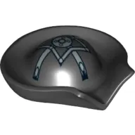Hat Pirate Circular with Fold in Brim and Silver Print