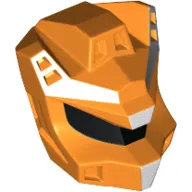 Minifig Head Special, Robot, Galaxy Squad with Black Visor and White Forehead Print