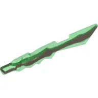 Weapon Sword with Jagged Edges and Marbled Trans-Brown Pattern