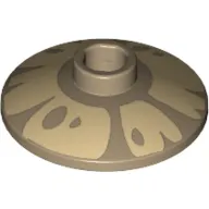 Dish 2 x 2 Inverted [Radar] with Tan Mushroom Print