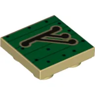 Tile Special 2 x 2 Inverted with Fëanorian 'G' Rune on Green Planks Print
