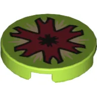 Tile Round 2 x 2 with Open Insect Mouth Print