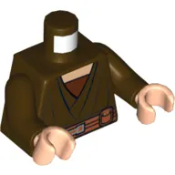 Torso Robe with Dark Orange Belt Print (Saesee Tiin), Dark Brown Arms, Light Nougat Hands