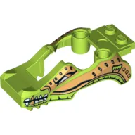 Fairing, Fly Wheel, Crocodile Shape with Gold and White Crocodile Print