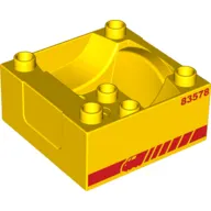 Duplo Train Cab / Tender Base with Red Train and Stripe, and '83578' Print