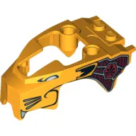 Fairing, Fly Wheel, Lion Shape with Gold and Dark Red Print