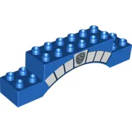 Duplo Brick 2 x 10 x 2 Arch with Small Bricks, Police Badge Print