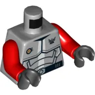 Torso Armor with Galaxy Squad Logo / '30' on Back Print, Red Arms, Black Hands