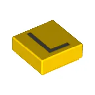 Tile 1 x 1 with letter Capital L Print