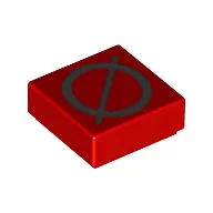 Tile 1 x 1 with Letter Ø Print