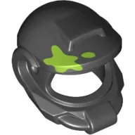 Helmet Elaborate with Lime Paint Spot Print
