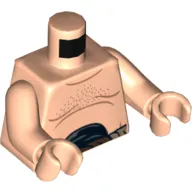 Torso Bare Chest with Hair, Black Belt Print (Malakili), Light Nougat Arms and Hands