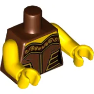 Torso Armour with Gold Decorations Print, Yellow Arms and Hands