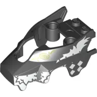 Fairing, Fly Wheel, Wolf Shape with White Checkerboard and Skunk Markings Print