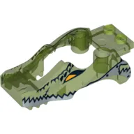 Fairing, Fly Wheel, Crocodile Shape with Silver Crocodile Print