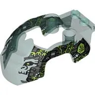 Fairing, Fly Wheel, Gorilla Shape with Silver Markings and Leaves Print
