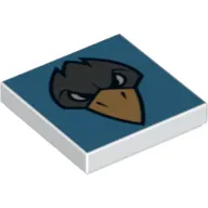 Tile 2 x 2 with Raven Head Print