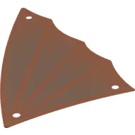 Sail, Scalloped, 12 x 21 Tattered with Winged Edge and Dark Brown Print