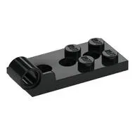 Hinge Plate 2 x 4 with Pin Hole with 3 Holes - Bottom