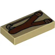 Tile 1 x 2 with Slingshot [Catapult] Print