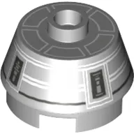 Brick Round 2 x 2 Truncated Cone with White Droid Print (R4-G0)