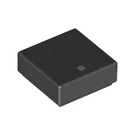 Tile 1 x 1 with Silver '.' Print