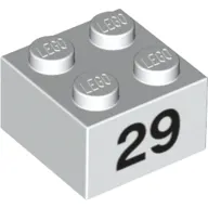 Brick 2 x 2 with Black "29" Print
