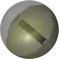 Projectile, Large Figure Weapon, Zamor Sphere / Ball with Marbled Trans-Yellow Pattern [Palantír]