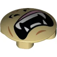 Plate Round 2 x 2 with Rounded Bottom [Boat Stud] with Gorilla Face Print