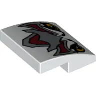 Brick Curved 2 x 2 x 2/3 with Wolf Legend Beast Eyes and Crest Print