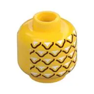 Minifig Head (No Face), Pineapple Print