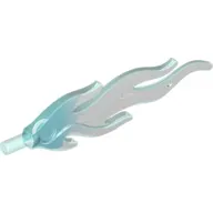 Wave / Flame Rounded Large with Marbled Trans Clear Pattern