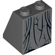 Brick Sloped 65° 2 x 2 x 2 with Bottom Tube with Robe with Cracks Print (Statue at Dol Guldur)
