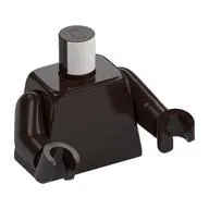 Torso, Dark Brown Arms and Hands [Plain]