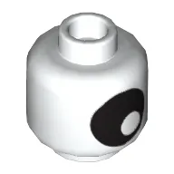 Minifig Head Mixel Eye, Large Black Eye with Pupil Print [Hollow Stud]