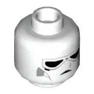 Minifig Head V-wing Pilot, Full Face Mask and Goggles Print [Hollow Stud]