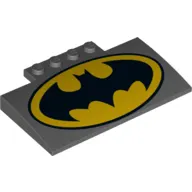 Brick Curved 5 x 8 x 2/3 with Batman Logo Print