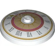 Dish 4 x 4 Inverted [Radar] with Clock Face with Roman Numerals Print