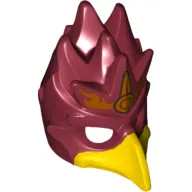 Mask Bird (Phoenix) with Yellow Beak and Gold Headpiece with Flames Print