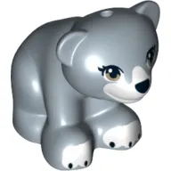 Animal, Bear, Small with Hole in Top and Brown Eyes, White Paws and Mouth, Black Nose Print